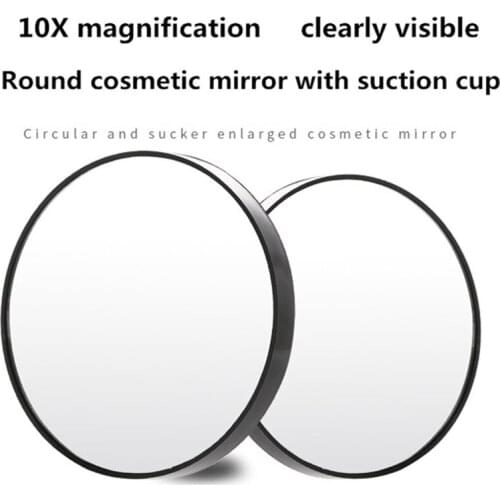 10pcs/lots Makeup Mirror 10X Magnifying Mirror With Two Suction Cups Cosmetics Tools Mini Round Mirror Magnification Makeup Tool