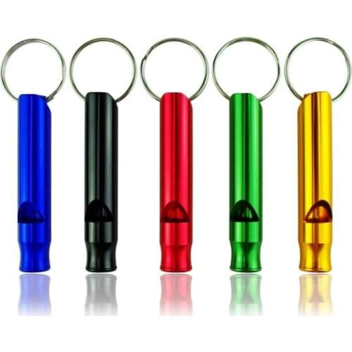 10PCS Whistles Training Whistle Multifunctional Aluminum Emergency Survival Whistle Keychain for Camping Hiking Outdoor Sport