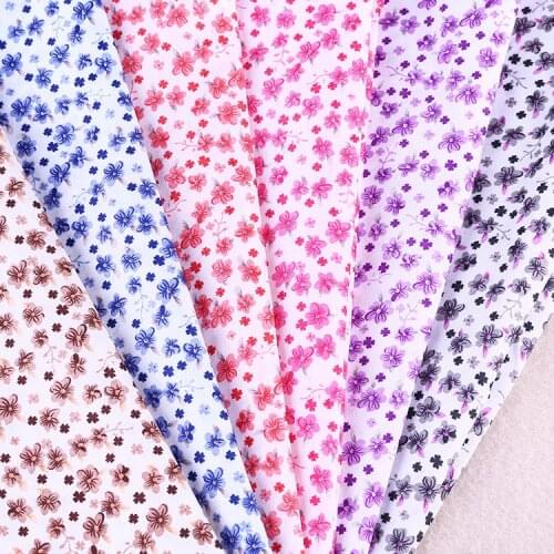 100*150cm New Floral Dress Fabric Polyester Printing Handmade Sewing Material Patchwork Home Decoration Cloth By The Meter