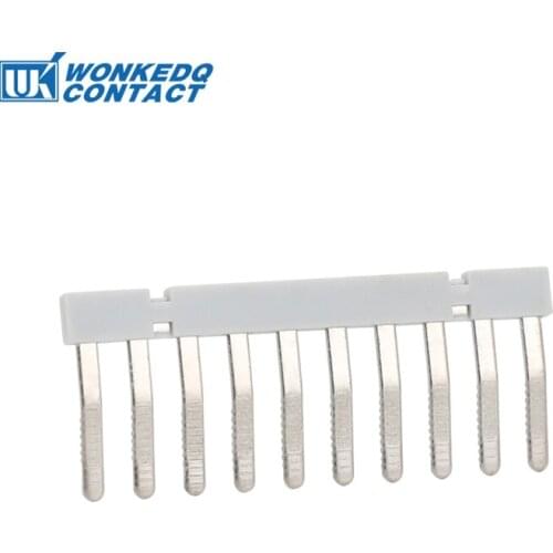 10Ps EB10-5 Insertion Bridge For DIN Rail Terminal Block UK3N MBKKB2.5 UKK/UKKB3 Connector Accessories EB 10-5 Wiring Jumpers