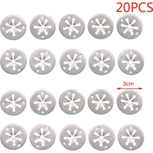 20Pcs Metal Clamping Plate Cover Mounting Clips For Ford VW Seat Skoda N90335004 N90335006 3 * 3 * 0.3 Cm