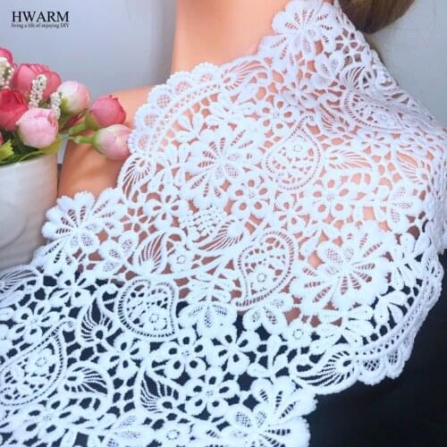 5yard 17.5cm Flower Rattan White African Lace Fabric Trim Wedding Decoration Hat Pillow Skirt Accessories Diy Full Dress Sewing