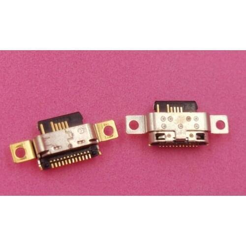 50Pcs USB Charger Charging Port Plug Jack Contact Type C Dock Connector For Alcatel Idol 5 idol5 6060 6060Y 6060C OT OT6060