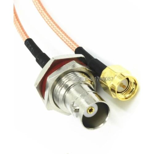 6in 6" BNC Female Jack to SMA Male Plug Pigtail Jumper RG316 RF Cable 15cm