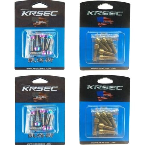 6pcs MTB Road Bike Stem Screws M5/M6 Bicycle Handlebar Titanium Plated Bolts U2JB