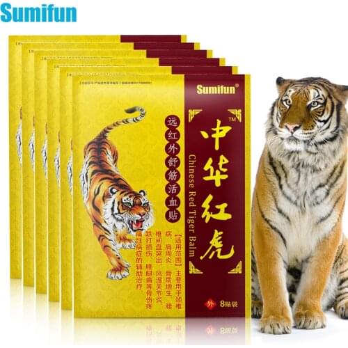 8/40/56/72Pcs Sumifun Red Tiger Balm Joint Analgesic Stickers Arthritis Rheumatoid Pain Treatment Muscle Sprain Soreness Plaster