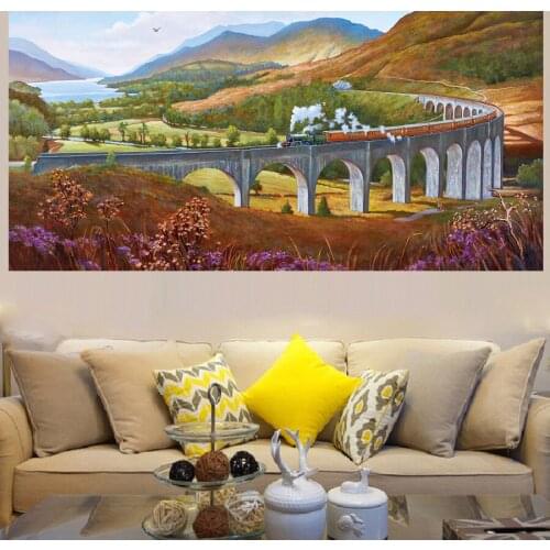 Glenfinnan viaduct Full Square Round Drill 5D DIY diamond Painting mosaic Diamond landscape diamond Embroidery needlework