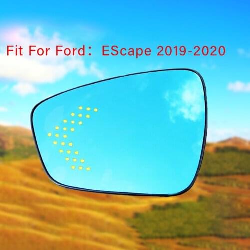 For Ford EScape 2019-2020 Demist Car Rearview Mirror Glare Proof Blue Glasses Led Lamp Heated turn singleLarge view