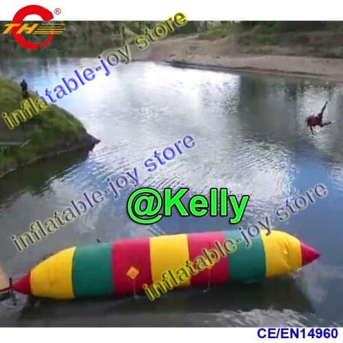 Free air shipping 2pcs per lot inflatable water blob for sale, custom make inflatable water launch pad for summer camps, air bag