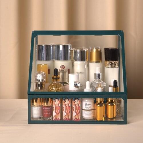 Large-capacity dresser holder with cover jewelry organizer storage box makeup organizer room organizer jewelry boxperfume