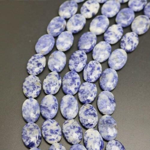 22Pcs Natural Oval Shape Sodalite Stone Beads Wholesale Earrings Bracelet Necklace 13*18Mm Diy For Jewelry Making Accessories