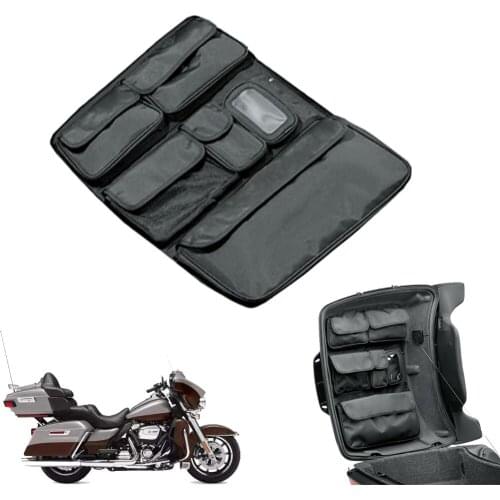 For Harley Glide Touring Street GLIDE FLHX Road King FLHR Black Tour Pak Motorcycle Storage Box Cover Storage Bag 2014-2019