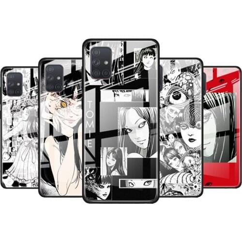 Junji Ito Tomie for Samsung Galaxy S21 Ultra A71 A51 4G 5G A91 A81 A41 A31 A21 A11 A01 Tempered Glass Phone Case