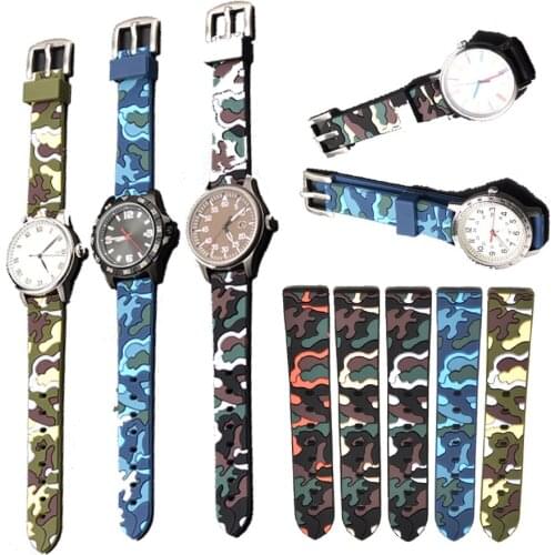 For Amazfit Bip Strap 20mm Wacth Band Camouflage Silicone Wrist Strap Bracelet for Huami Amazfit GTS for Garmin vivoactive 3