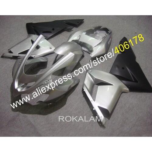 For Ninja ZX-10R 2004 2005 ZX10R 04 05 ZX 10R Gray Black Custom Aftermarket Fairing Kit (Injection Molding)