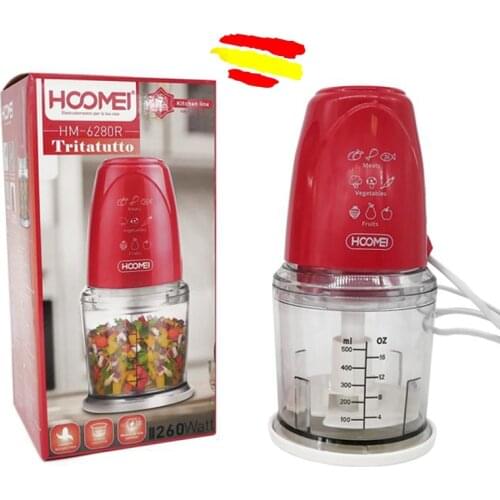 Electric grinder HOOMEI stainless steel 260W itches meat fish fruits vegetables dried fruits bread high quality non-slip
