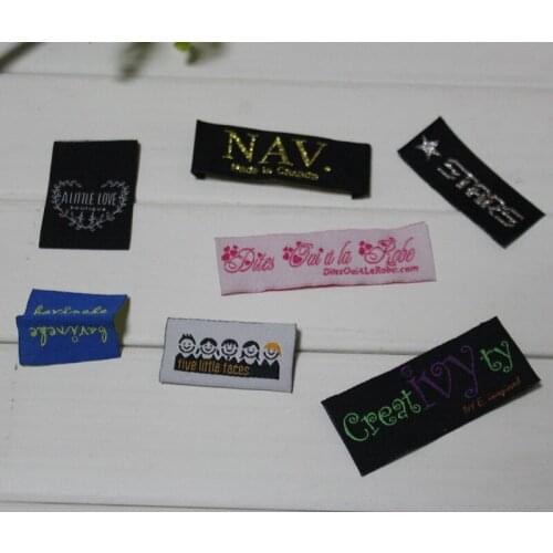 Customized woven clothing labels private logo labels for clothing 1000pcs lot