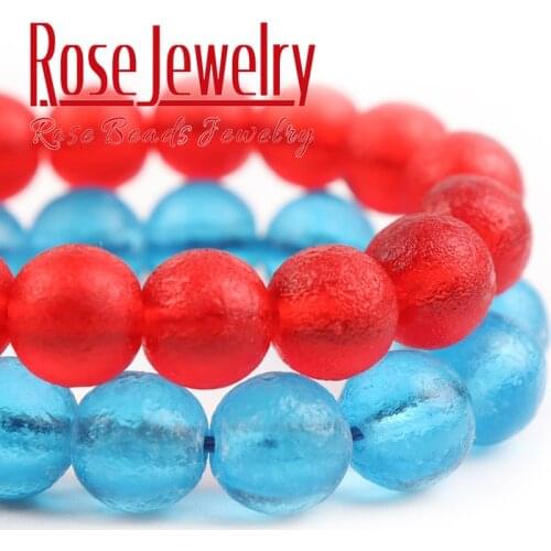 Matte Czech Glass Beads Natural Loose Charm Glass Beads For Jewelry Making DIY Bracelets Necklaces Accessories 15" Strand 6-10mm