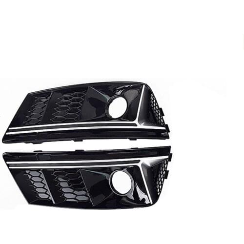 Fog Light Grill For A4 B9 2017 2018 Car Front Bumper Light Grills in Racing Grills Grille Cover Auto Accessories