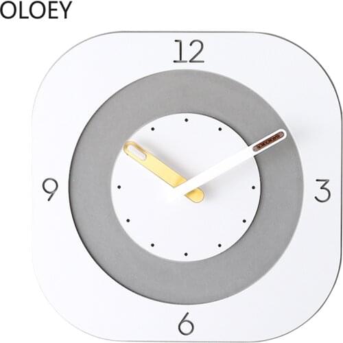Wood White Clocks Wall Home Decor Silent 3d Living Room Modern Bedroom Mute Wall Clock Nordic Reloj De Pared Luxury Simple Watch