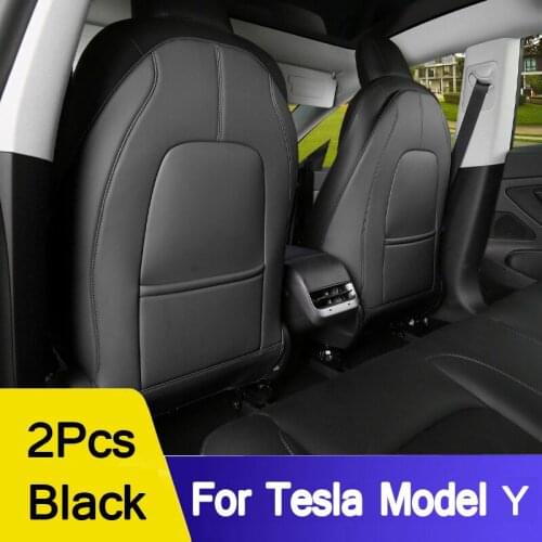 2PCS Car Seat Anti Kick Pad Protector Cover for Tesla Model Y 2020 2021 Child Anti kick Dirty Protector ModelY Accessories