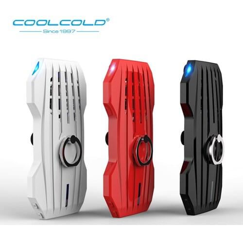 Mobile Phone Cooling Pad Mute Gaming Cooler Fans Radiator With Ring Holder Stand with 2000mAh Rechargeable Power Bank