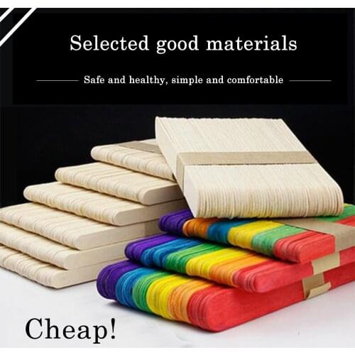 Ice cream stick popsicle stick color popsicle stick handmade material diy wooden stick children make wood chip wooden stick