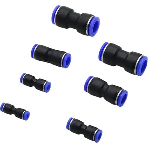 4mm 6mm 8mm 10mm 12mm 14mm 16mm OD Hose Tube Slip-lock Straight Quick Connector Garden Irrigation Pipe Connectors 6 Pcs