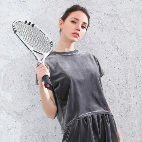 Short Sleeve Pullover Breathable Sport Velvet Top Woman Slim Gym Fitness Running Training Dance Clothes for Women