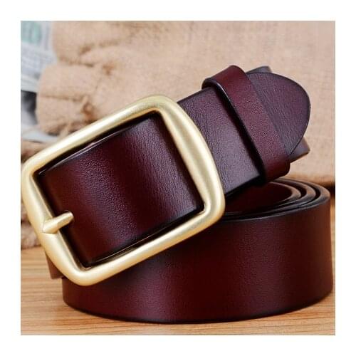 Solid brass buckle belts for women mens luxury designer ceintures high quality 2020 new arrival 100% full grain genuine leather