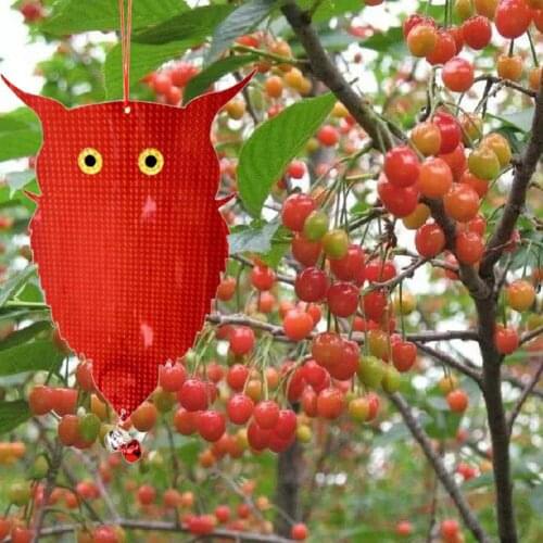 Bird Repellent Hanging Fake Owl Laser Reflective Owl Scarecrow Scares Birds Pigeons Woodpecker Repellent Birds Garden Protection