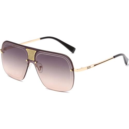 Fashion Rimless Sunglasses New Women Men Luxury Brand Designer Metal Sun glasses Vintage Sunglass UV400 Shades gafas de sol