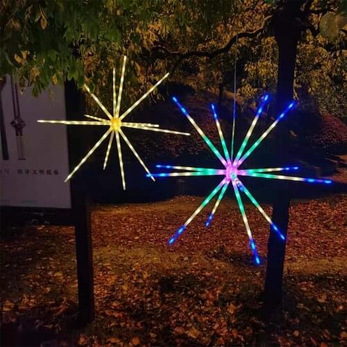 LED Solar Light Outdoor Garden Decoration Garland Waterproof String Lights Firework Starburst Lamp Copper Wire Lamp Fairy Lamps