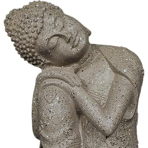 Traditional Meditating Resting Buddha Statues Bonsai Figurine Outdoor Zen Yoga Studio Lawn Deck Sculpture Office Cabinet Decors