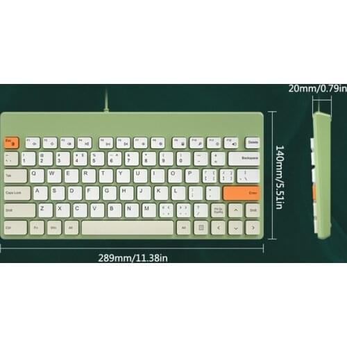 79 Keys Wired USB Keyboard Quiet Design Ultra Slim Keypad for PC Computer Laptop