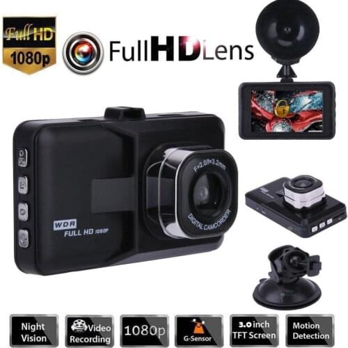 Full HD 1080P Dash Cam 3 Car Camera With Motion Detection Night Vision G Sensor Automatic DVR