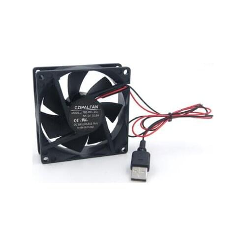 High quality 8CM USB fan 8025 80 * 80 * 25MM 5V USB two-wire cabinet cooling fan