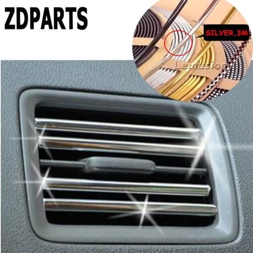 ZDPARTS For Audi A3 A4 B7 B8 B6 A6 C6 C5 Q5 VW Passat B5 B6 B7 Golf 4 7 6 T5 T4 Car Interior Mouldings Decoration Chrome Strip