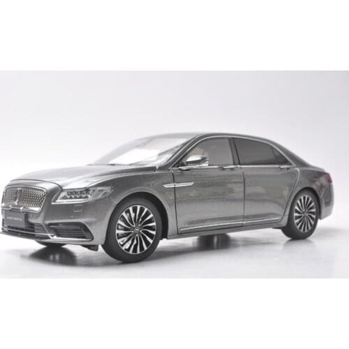 1:18 Diecast Model for Lincoln Continental 2018 Gray Luxuy Sedan Original Factory Alloy Toy Car Miniature Collection