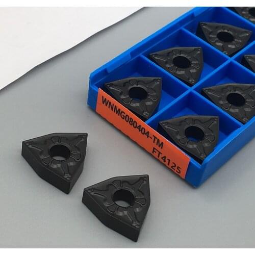10PCS WNMG080404 TM FT4125 Turning Tool For Steel parts Carbide Inserts External Turning Tool Carbide Insert Lathe Cutter