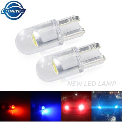 100PCS T10 LED W5W LED WY5W 168 501 2825 COB LED Car License Plate Light Wedge Parking Light Side Door Bulb Instrument Lamp Auto