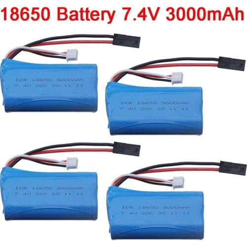 18650 7.4V 3000Mah Li-ion Battery 2S For MJX T40 T40C F39 F49 T39 Syma 822 RC Helicopter Drone car Part for BG1518 BG1513 BG1515