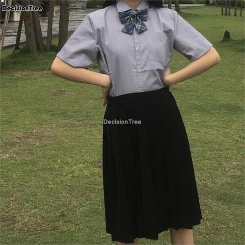 2021 sailor dress suit girls japanese korea style jk school uniform short sleeve hell pleated skirt academy anime kawaii cosplay