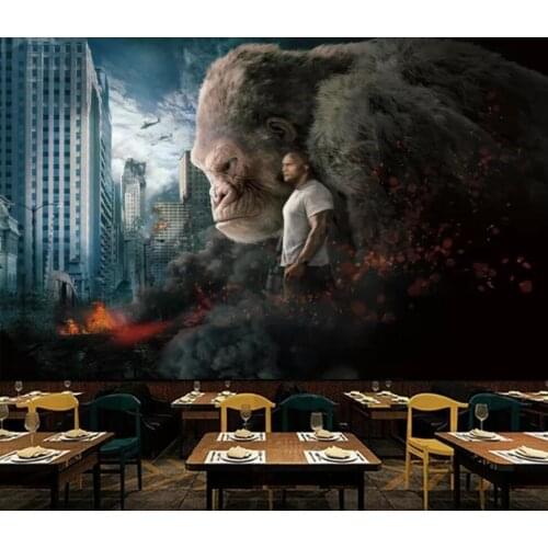 Fury monster movie Internet cafe game poster overalls 3D background wall decoration wallpaper murals