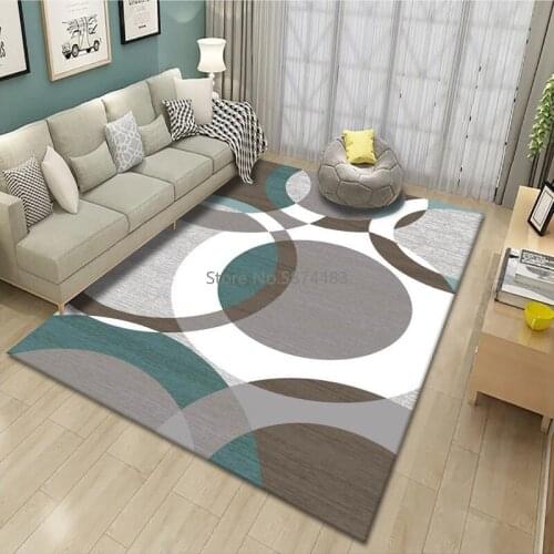 3D Living Room Carpet European Home Coffee Table Blanket Nordic Modern Minimalist Sofa Blanket Non-slip Bedroom Floor Mat