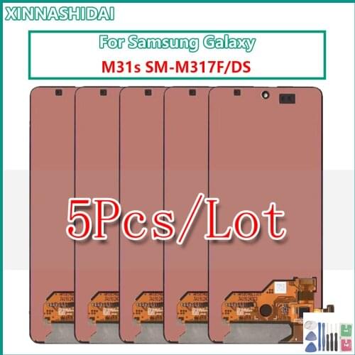 5 Pcs 6.5'' LCD Display For Samsung Galaxy M31s SM-M317F M317F/DS LCD Display Touch Screen Digitizer Assembly Replacment