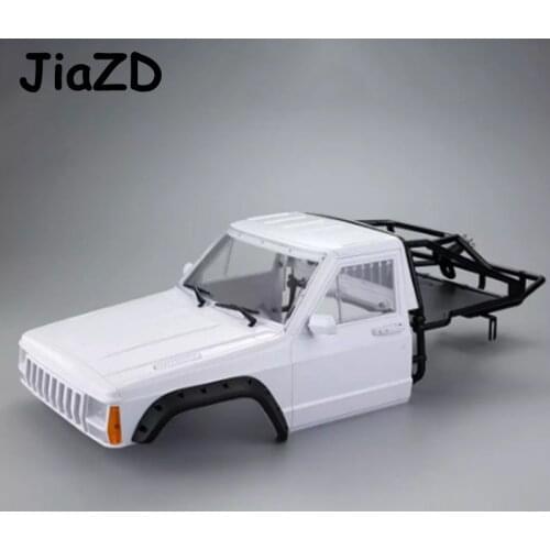 RC Car Cherokee Body Cab & Back-Half Cage for 1/10 RC Crawler Traxxas TRX4 Axial SCX10 90046 Redcat GEN 8 Scout II T09