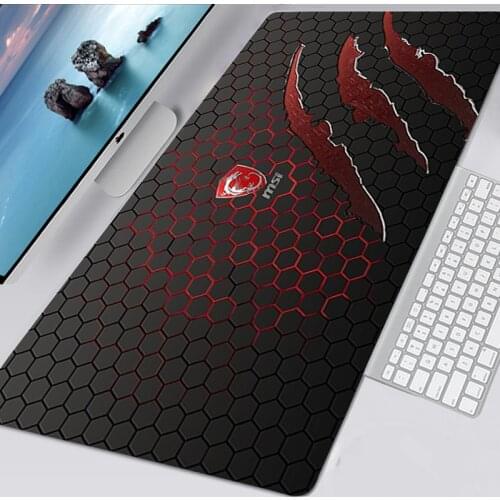 MSI Logo Large Mousepad Gamer XXL Mouse Pad 90x30 Accessories Keyboard Laptop Padmouse Anti-slip Mausepad Play Mat Deskmat CSGO