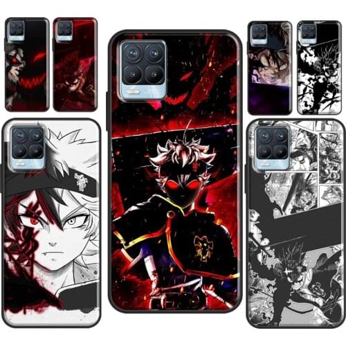 Asta Black Clover Anime Case For OnePlus 9 Pro 7 8 T Nord Cover For OPPO Realme C3 C11 C15 C21 GT Neo 6 7 8 Pro