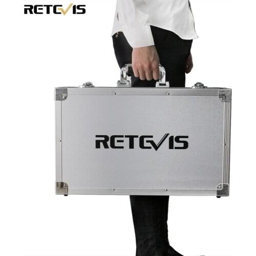 Retevis Case Storage Box for RT97/RT29/HD1/RT76 Shockproof Aluminum Protective Box Suitcase Handheld Container Safety Toolbox